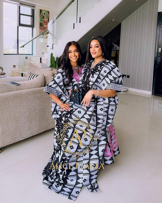 Black & White Kaftan - Angelique