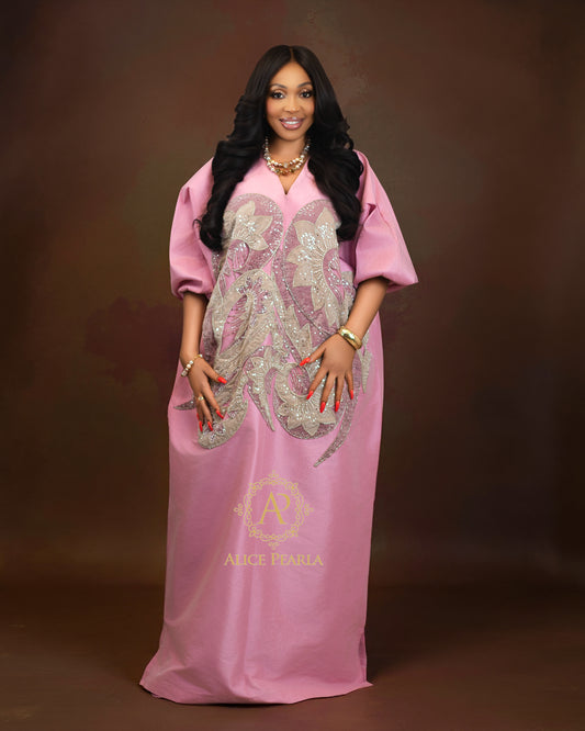 Babypink (Babypink applique) Kaftan - Lilian