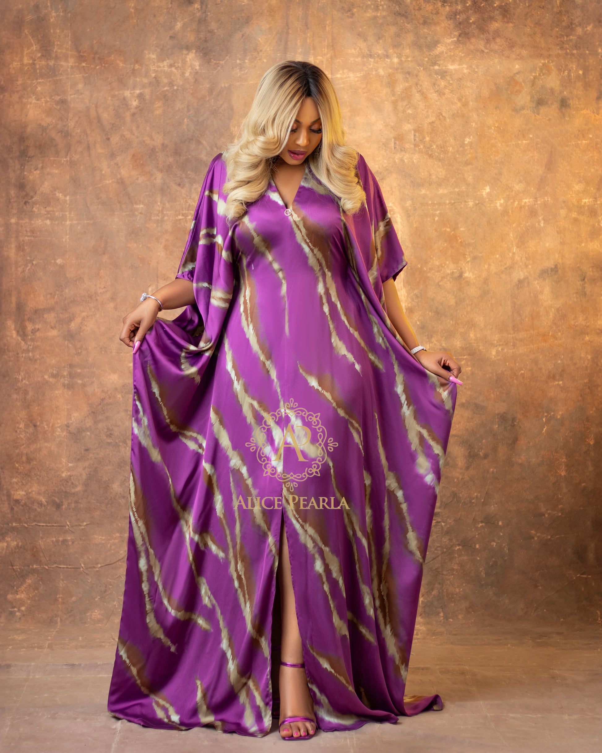 Majestic Purple Tie-Dye Kaftan– Jamila