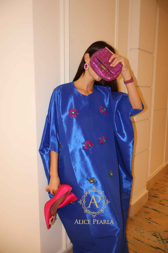 Royal Blue with Jewel Embellishments - Zaha