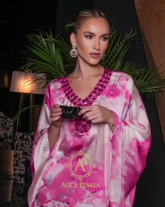 Magenta Mist Kaftan - Almas