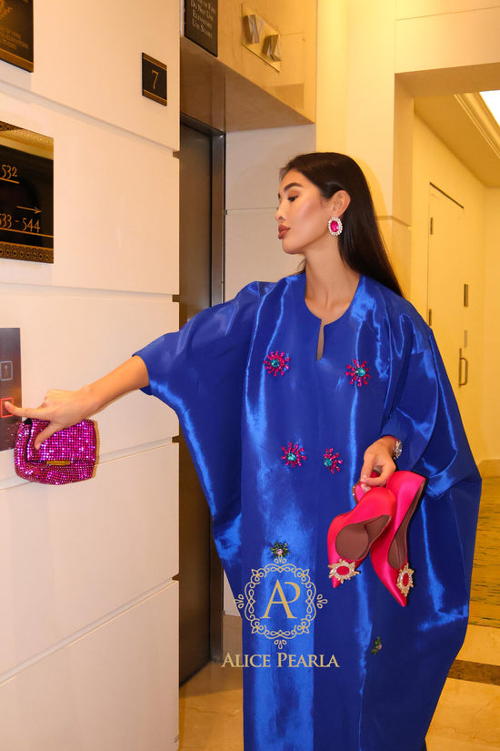 Royal Blue with Jewel Embellishments - Zaha